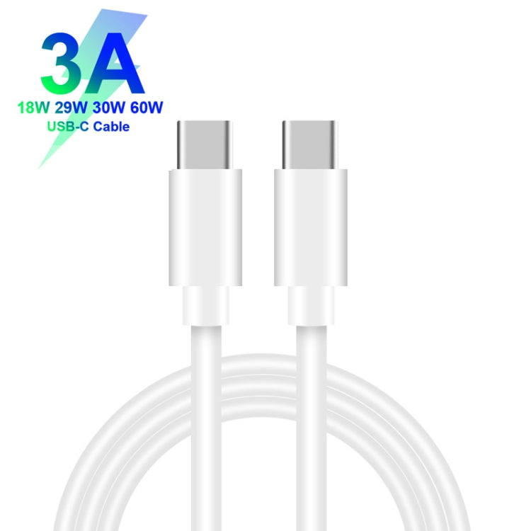 PD03 20W PD3.0 + QC3.0 USB Charger with Type-C to Type-C Data Cable, US Plug(White) - Mobile Accessories by buy2fix | Online Shopping UK | buy2fix