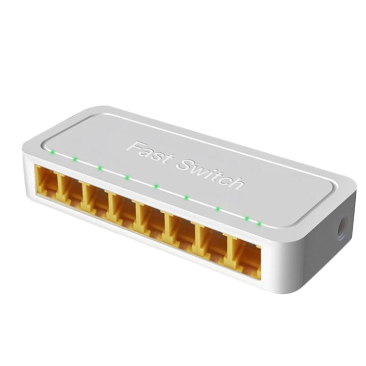 8-Ports 100M RJ45 Mini Switch Home Plug-and-Play Bypass Unmanaged Network Splitter for Bedroom Network Monitoring - Switch by buy2fix | Online Shopping UK | buy2fix