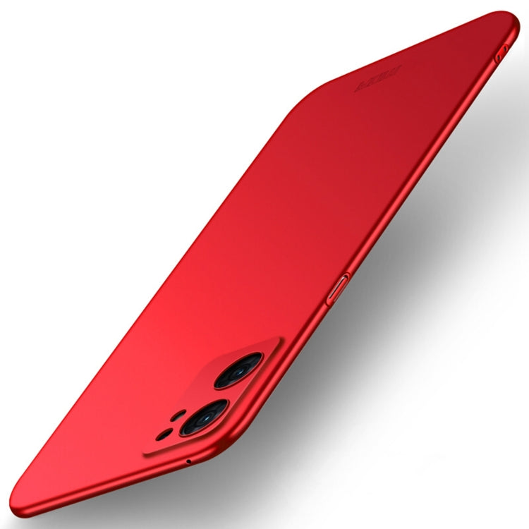 For OPPO Find X5 Lite / Reno7 Global MOFI Frosted PC Ultra-thin Hard Case(Red) - OPPO Cases by MOFI | Online Shopping UK | buy2fix