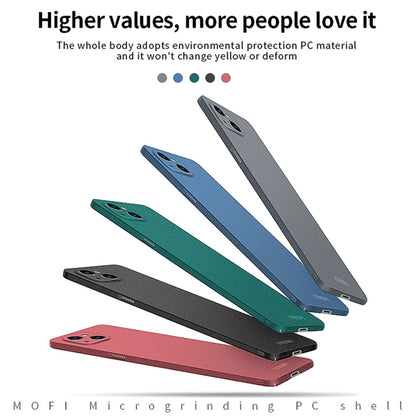 For iPhone 14 MOFI Fandun Series Frosted PC Ultra-thin Phone Case(Green) - iPhone 14 Cases by MOFI | Online Shopping UK | buy2fix