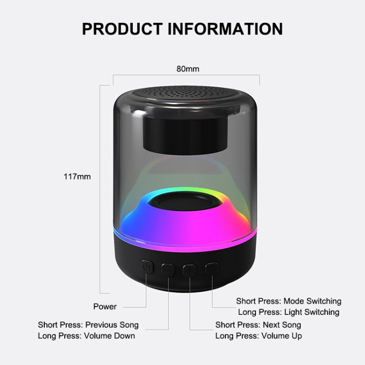 ENKAY Hat-Prince Portable RGB Light Wireless Bluetooth Speaker, Size:L - Mini Speaker by ENKAY | Online Shopping UK | buy2fix