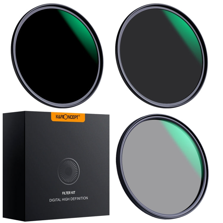 K&F CONCEPT SKU1553 82mm ND8 ND64 CPL Polarizer Lens Filter with Multi Layer Nano Coated - Camera Accessories by K&F | Online Shopping UK | buy2fix