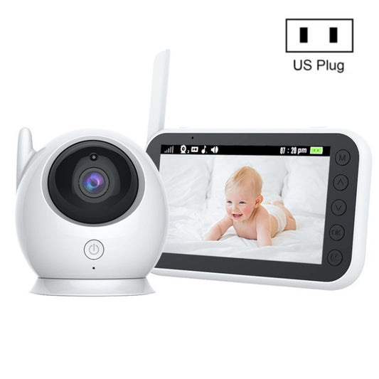ABM100 4.3 inch Wireless Video Color Night Vision Baby Monitor 360-Degree Security Camera(US Plug) - Security by buy2fix | Online Shopping UK | buy2fix