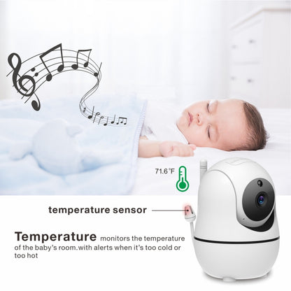 SM50 5 inch Baby Monitor 360-Degree Rotating Wireless Camera Night Vision Intercom Lullaby Monitor(UK Plug) - Security by buy2fix | Online Shopping UK | buy2fix