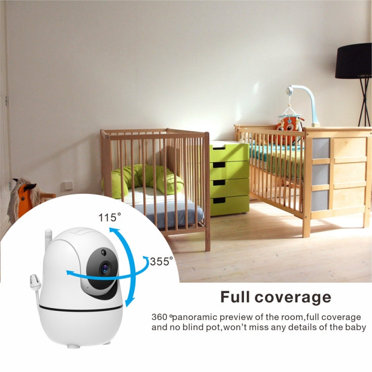 SM50 5 inch Baby Monitor 360-Degree Rotating Wireless Camera Night Vision Intercom Lullaby Monitor(UK Plug) - Security by buy2fix | Online Shopping UK | buy2fix