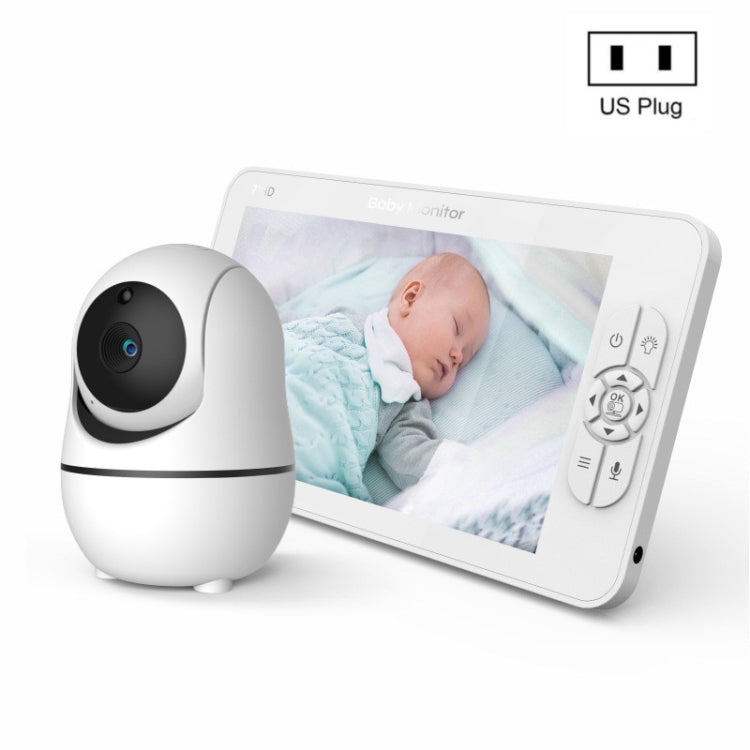 SM70PTZ 7 inch Screen 2.4GHz Wireless Digital Baby Monitor,  Auto Night Vision / Two-way Voice Intercom(EU Plug) - Security by buy2fix | Online Shopping UK | buy2fix