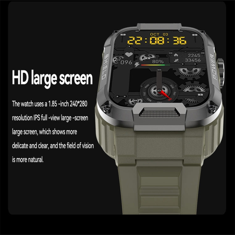 MK66 1.85 inch Color Screen Smart Watch,Support Heart Rate Monitoring / Blood Pressure Monitoring(Green) - Smart Wear by buy2fix | Online Shopping UK | buy2fix