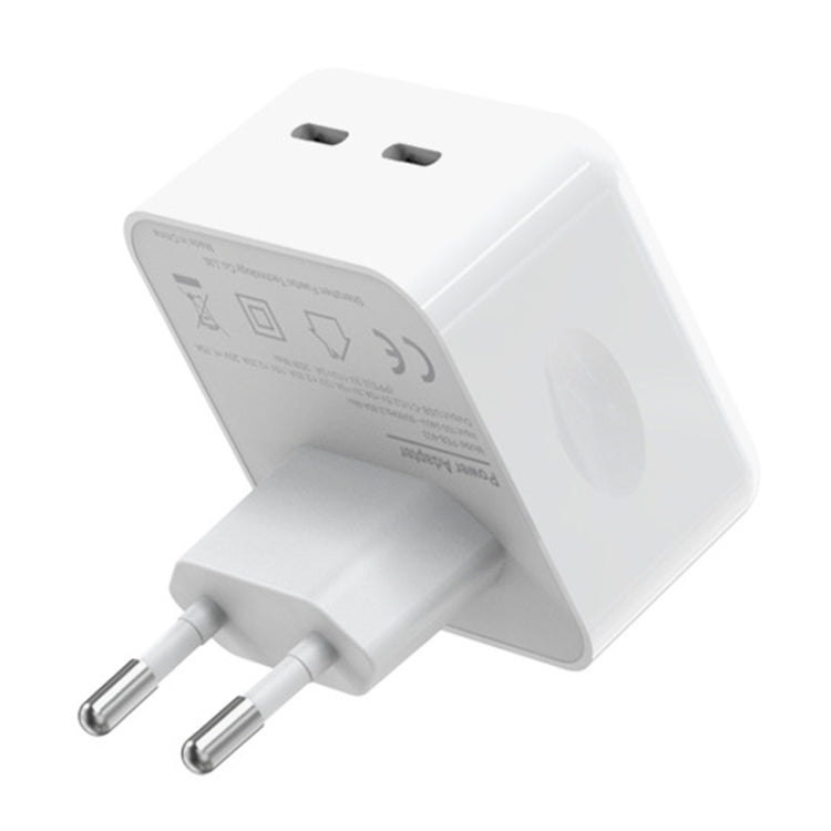 NORTHJO NOGAN3502 GaN PD PPS 35W Dual USB-C / Type-CWall Fast Charger, Plug Type:EU Plug(White) - USB Charger by NORTHJO | Online Shopping UK | buy2fix