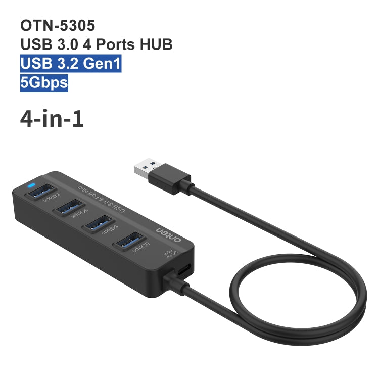 Onten 5305 4 in 1 USB3.0 4-Ports HUB Docking Station -  by Onten | Online Shopping UK | buy2fix