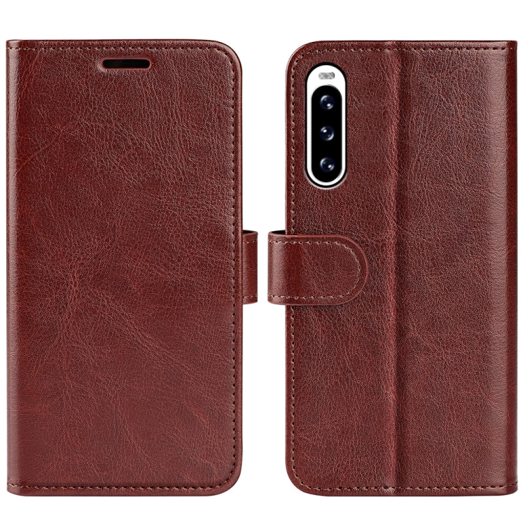 For Sony Xperia10 V R64 Texture Horizontal Flip Leather Phone Case(Brown) - Sony Cases by buy2fix | Online Shopping UK | buy2fix