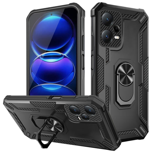 For Xiaomi Redmi Note 12 Pro+ 5G Global Warship Armor 2 in 1 Shockproof Phone Case(Black) - Note 12 Pro+ Cases by buy2fix | Online Shopping UK | buy2fix