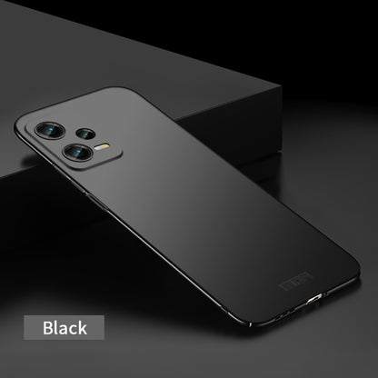 For Xiaomi Redmi Note 12 5G Global MOFI Micro-Frosted PC Ultra-thin Hard Phone Case(Black) - Xiaomi Cases by MOFI | Online Shopping UK | buy2fix