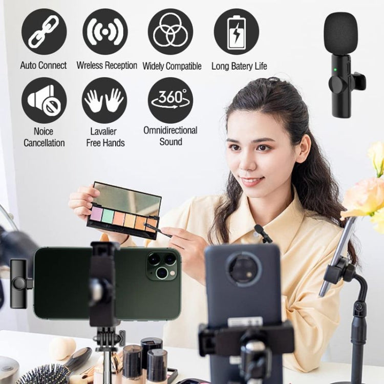 One by Two Wireless Lavalier Lapel Microphone for Android Phone & Computer with USB-C / Type-C Receiver - Microphone by buy2fix | Online Shopping UK | buy2fix