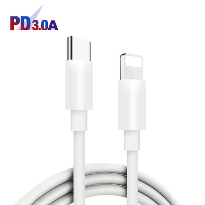 35W PD3.0 USB-C / Type-C Dual Port Charger with 2m Type-C to 8 Pin Data Cable, US Plug - USB Charger by buy2fix | Online Shopping UK | buy2fix