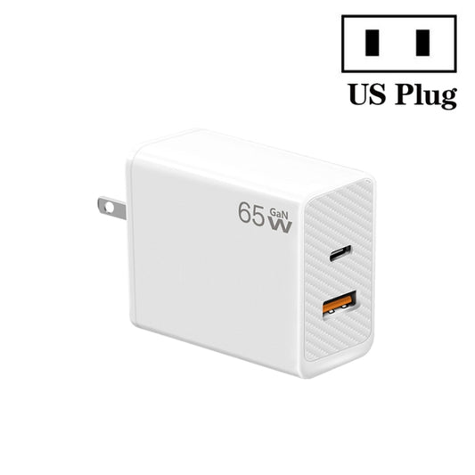 GaN PD48W Type-C PD3.0 + USB3.0 Fast Charger ，US Plug(White) - USB Charger by buy2fix | Online Shopping UK | buy2fix