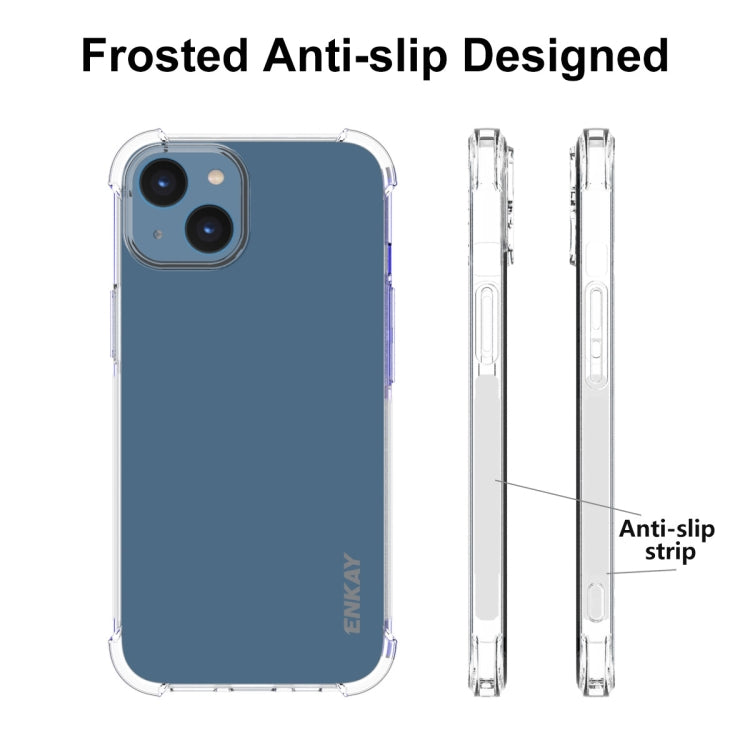 For iPhone 15 ENKAY Clear TPU Shockproof Phone Case - iPhone 15 Cases by ENKAY | Online Shopping UK | buy2fix