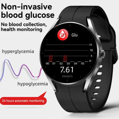 KS05 1.32 inch IP67 Waterproof Color Screen Smart Watch,Support Blood Oxygen / Blood Glucose / Blood Lipid Monitoring(Black) - Smart Watches by buy2fix | Online Shopping UK | buy2fix