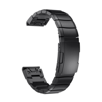 For Garmin Instinct 2 22mm Titanium Alloy Quick Release Watch Band(Black) - Watch Bands by buy2fix | Online Shopping UK | buy2fix