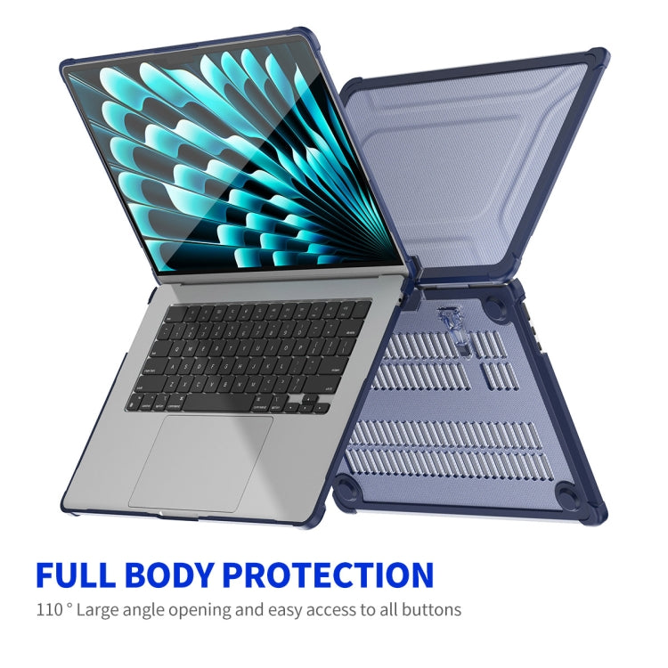 For MacBook Air 15.3 A2941 ENKAY Hat-Prince 3 in 1 Protective Bracket Case Cover Hard Shell with TPU Keyboard Film / PET Screen Protector, Version:US(Light Blue) - MacBook Air Cases by ENKAY | Online Shopping UK | buy2fix