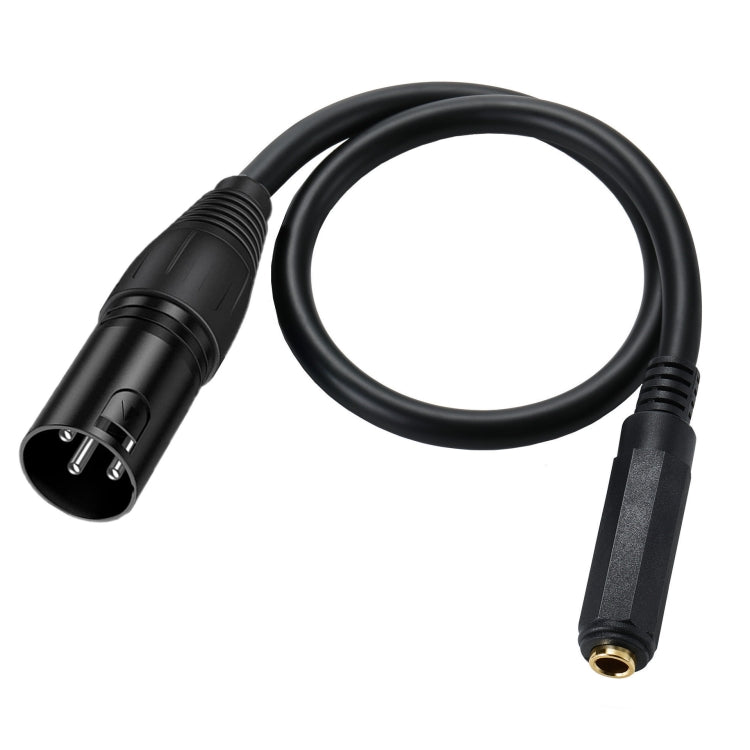 6.35mm Female to XLR Male JUNSUNMAY Speaker Audio Amplifier Connection Cable, Length: 50cm - Microphone Audio Cable & Connector by JUNSUNMAY | Online Shopping UK | buy2fix