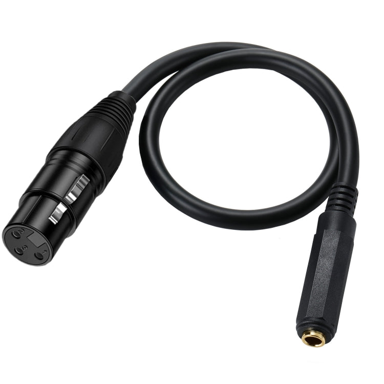 6.35mm Female to XLR Female JUNSUNMAY Speaker Audio Amplifier Connection Cable, Length: 50cm - Microphone Audio Cable & Connector by JUNSUNMAY | Online Shopping UK | buy2fix