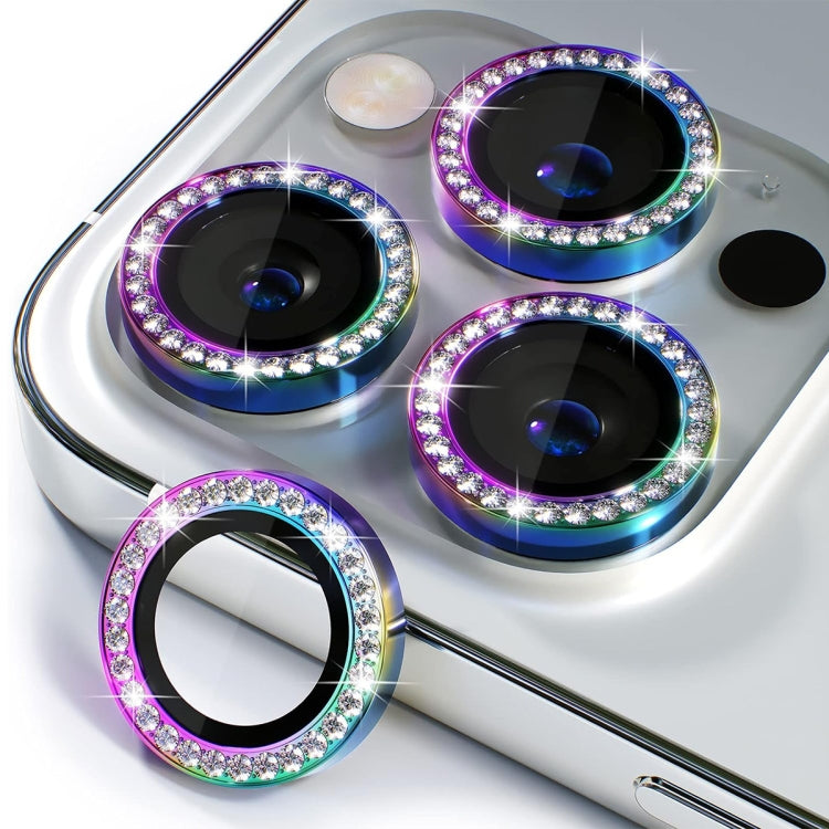 For iPhone 14 Pro / 14 Pro Max ENKAY AR Anti-reflection Individual Diamond Ring Camera Lens Glass Full Film(Colorful) - iPhone 14 Pro Tempered Glass by ENKAY | Online Shopping UK | buy2fix