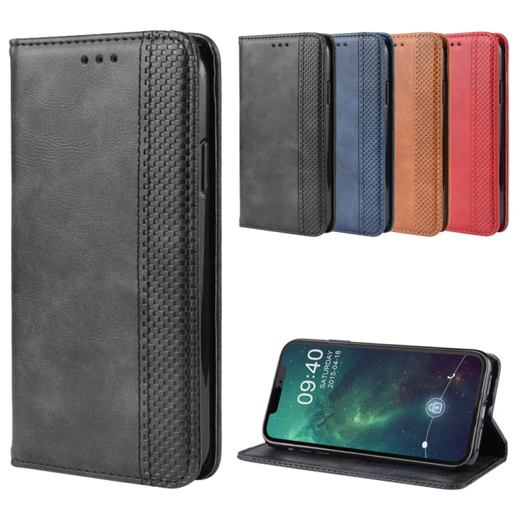 For iPhone 11 Magnetic Buckle Retro Crazy Horse Texture Horizontal Flip Leather Case , with Holder & Card Slots & Photo Frame(Black) - iPhone 11 Cases by buy2fix | Online Shopping UK | buy2fix