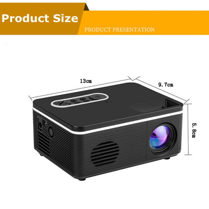 S361 80 lumens 320 x 240 Pixel Portable Mini Projector, Support 1080P, US Plug(Black) - Consumer Electronics by buy2fix | Online Shopping UK | buy2fix