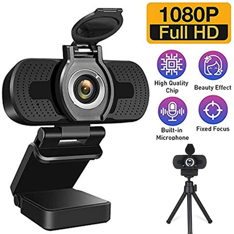 Full HD 1080P Web Camera With Noise Cancellation Microphone Skype Streaming Live Camera for Computer Android TV - Computer & Networking by buy2fix | Online Shopping UK | buy2fix