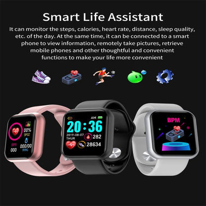 D20 1.3inch IPS Color Screen Smart Watch IP67 Waterproof,Support Call Reminder /Heart Rate Monitoring/Blood Pressure Monitoring/Sedentary Reminder(White) - Smart Wear by buy2fix | Online Shopping UK | buy2fix