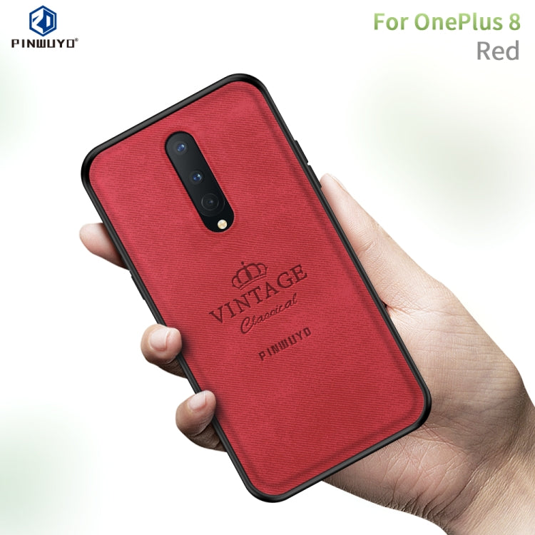 For Oneplus 8 PINWUYO Zun Series PC + TPU + Skin Waterproof And Anti-fall All-inclusive Protective Shell(Red) - OnePlus Cases by PINWUYO | Online Shopping UK | buy2fix