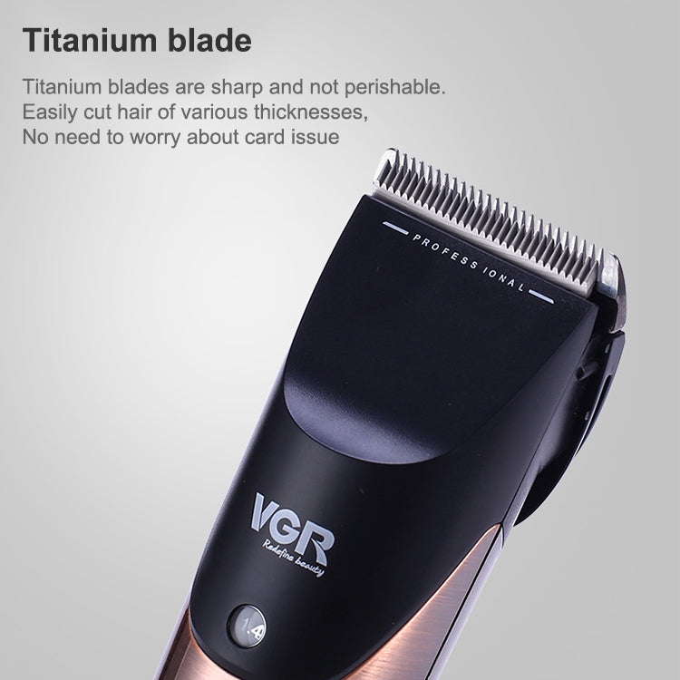 VGR V-003 10W Adjustable Multi-speed Barber Scissors with LED Display, Plug Type: EU Plug - Hair Trimmer by VGR | Online Shopping UK | buy2fix