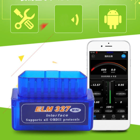 New OBD V2.1 mini ELM327 OBD2 Bluetooth Auto Scanner OBDII 2 Car ELM 327 Tester Diagnostic Tool for Android Windows Symbian - In Car by isupersim | Online Shopping UK | buy2fix