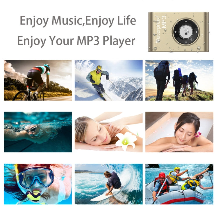 C26 IPX8 Waterproof Swimming Diving Sports MP3 Music Player with Clip & Earphone, Support FM, Memory:8GB(White) - Consumer Electronics by buy2fix | Online Shopping UK | buy2fix