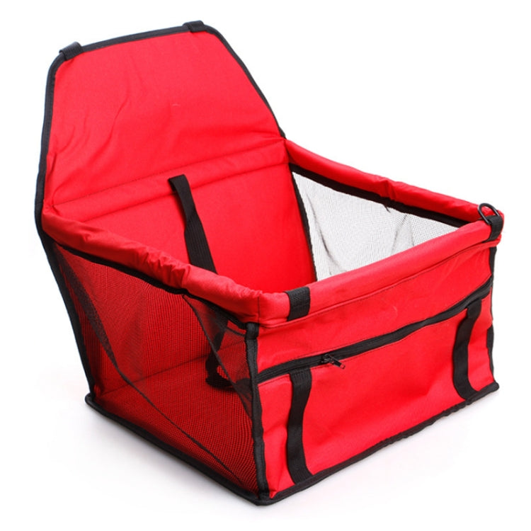 In Car Double-Layer Mesh Thickening Waterproof Pet Bag(Red) - In Car by buy2fix | Online Shopping UK | buy2fix