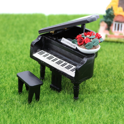 1:12 Mini House Toy Simulation Grand Piano Decoration(black) - Pretend Play Toys by buy2fix | Online Shopping UK | buy2fix