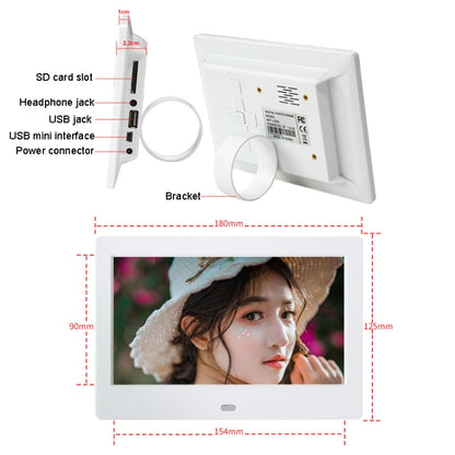 DPF-706 7 inch Digital Photo Frame LED Wall Mounted Advertising Machine, Plug:UK Plug(Black) - Consumer Electronics by buy2fix | Online Shopping UK | buy2fix