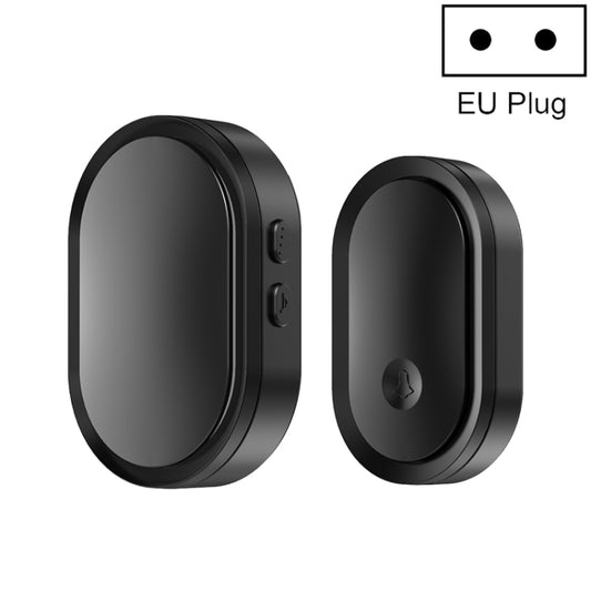 CACAZI A99 Home Smart Remote Control Doorbell Elderly Pager, Style:EU Plug(Black) - Wireless Doorbell by CACAZI | Online Shopping UK | buy2fix