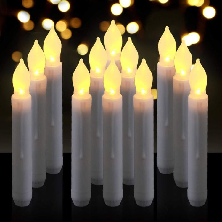 12 PCS/ Box LED Electronic Candle Light Flameless Candle Light Long Rod Christmas Candle - LED Light by buy2fix | Online Shopping UK | buy2fix