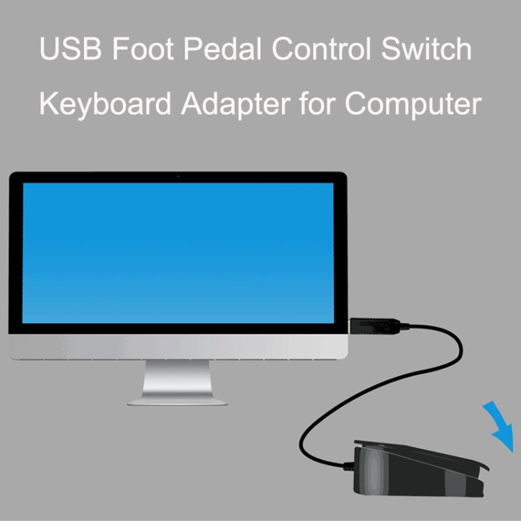 FS2017 Pcsensor USB Foot Pedal Control Switch Keyboard Adapter For Computer(Mute) - Other by buy2fix | Online Shopping UK | buy2fix