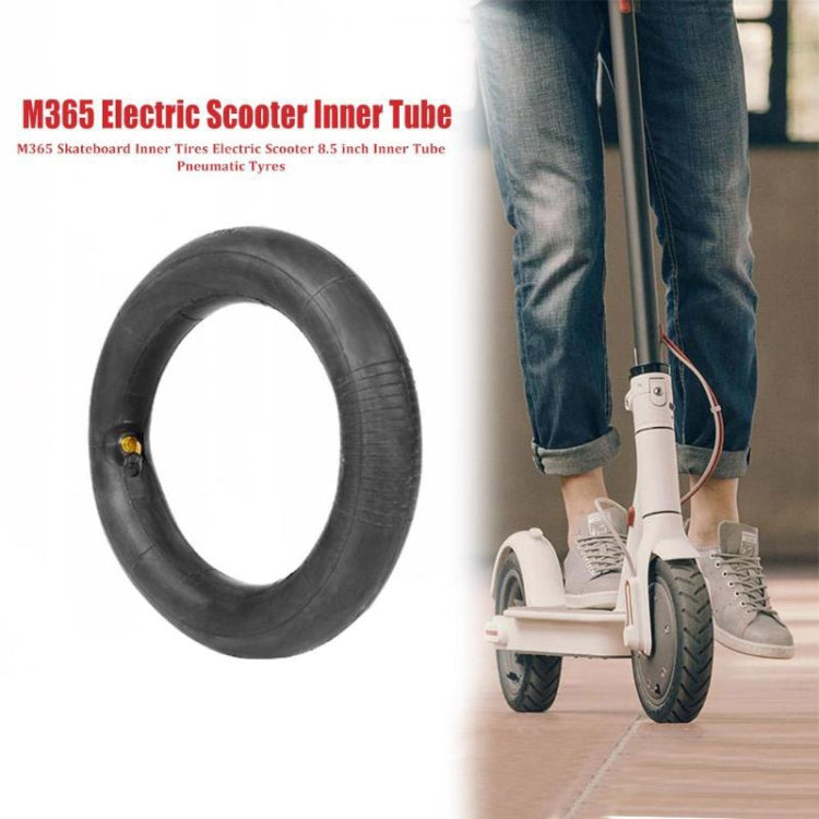2 PCS For Xiaomi Mijia M365 Electric Scooter 8.5 inch Rubber Padded Tire Inner Tube with Valve Cover(Black) - Outdoor & Sports by buy2fix | Online Shopping UK | buy2fix