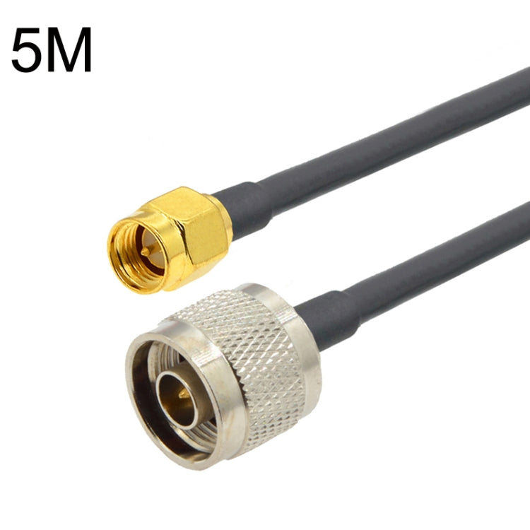 SMA Male to N Male RG58 Coaxial Adapter Cable, Cable Length:5m - Connectors by buy2fix | Online Shopping UK | buy2fix