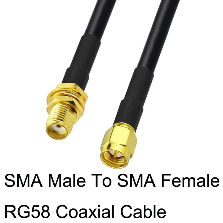 SMA Male To SMA Female RG58 Coaxial Adapter Cable, Cable Length:0.5m - Connectors by buy2fix | Online Shopping UK | buy2fix