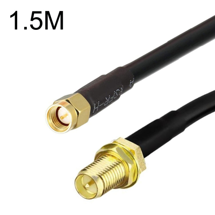 SMA Male To RP-SMA Female RG58 Coaxial Adapter Cable, Cable Length:1.5m - Connectors by buy2fix | Online Shopping UK | buy2fix