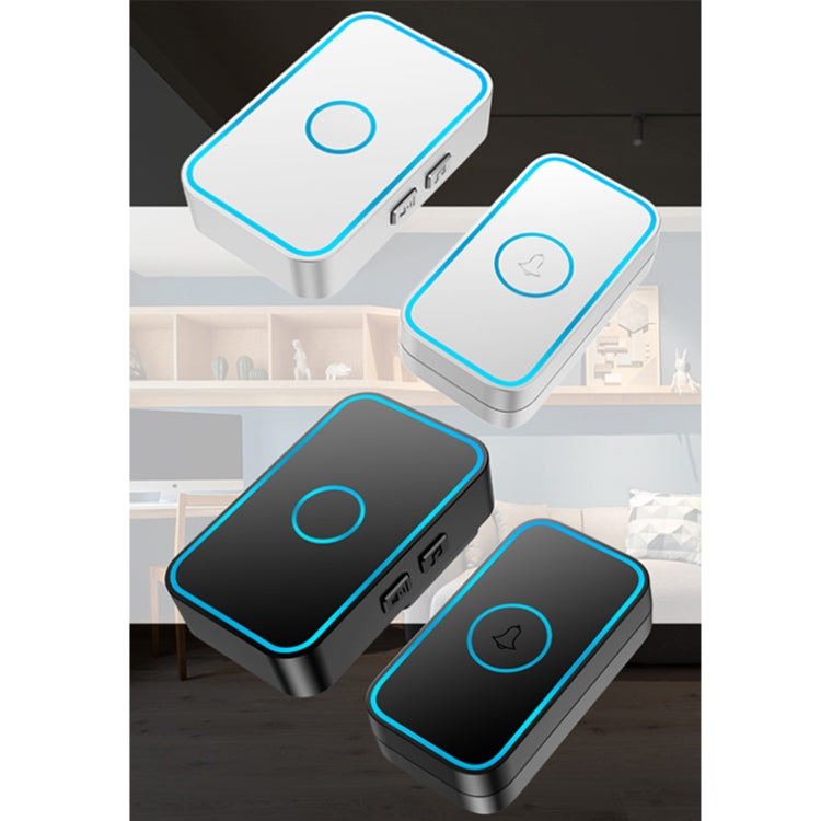 CACAZI A78 Long-Distance Wireless Doorbell Intelligent Remote Control Electronic Doorbell, Style:UK Plug(Bright White) - Security by CACAZI | Online Shopping UK | buy2fix