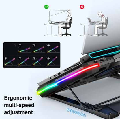 CoolCold 5V Speed Control Version Gaming Laptop Cooler Notebook Stand,Spec: Red Symphony - Computer & Networking by CoolCold | Online Shopping UK | buy2fix