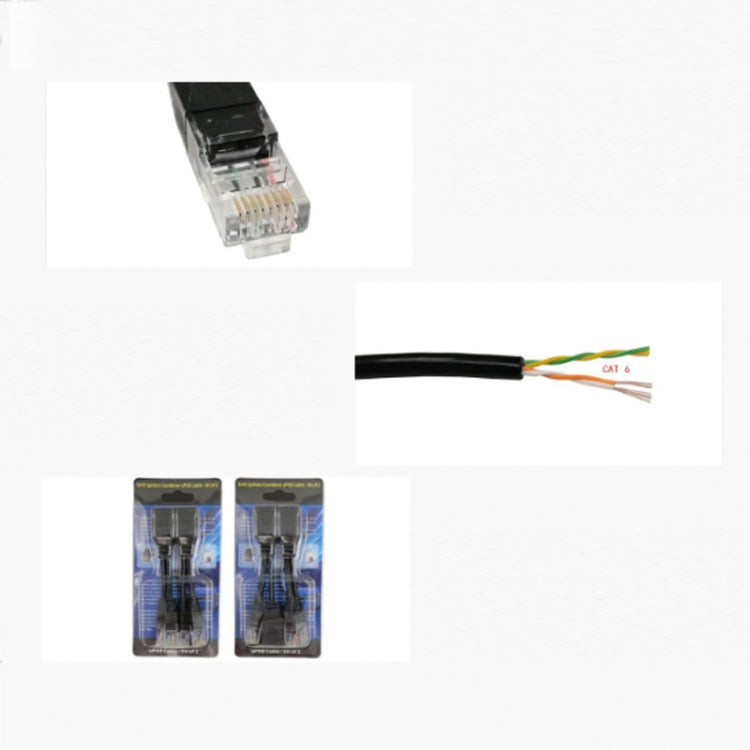 2 Sets RJ45 Network Signal Splitter Upoe Separation Cable, Style:U-03 2 Crystal Heads + 2 Female - Lan Cable and Tools by buy2fix | Online Shopping UK | buy2fix