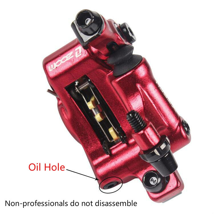 ZOOM HB100 Mountain Bike Hydraulic Brake Caliper Folding Bike Cable Pull Hydraulic Disc Brake Caliper, Style:Front and Rear(Red) - Bicycle Brake Parts by Zoom | Online Shopping UK | buy2fix