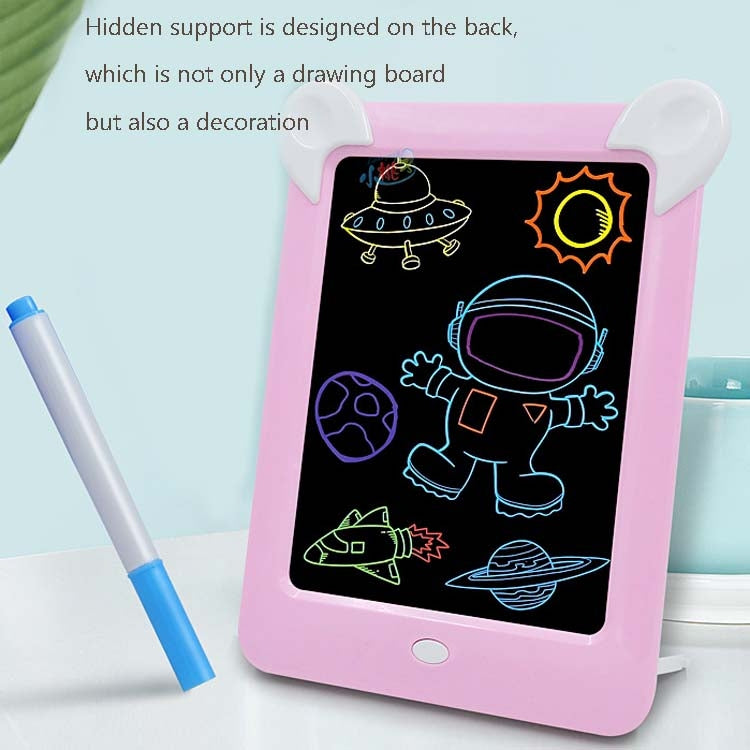 LED Luminous Drawing Board Electronic Fluorescent Writing Board Children Light Painting Message Board(Blue) -  by buy2fix | Online Shopping UK | buy2fix