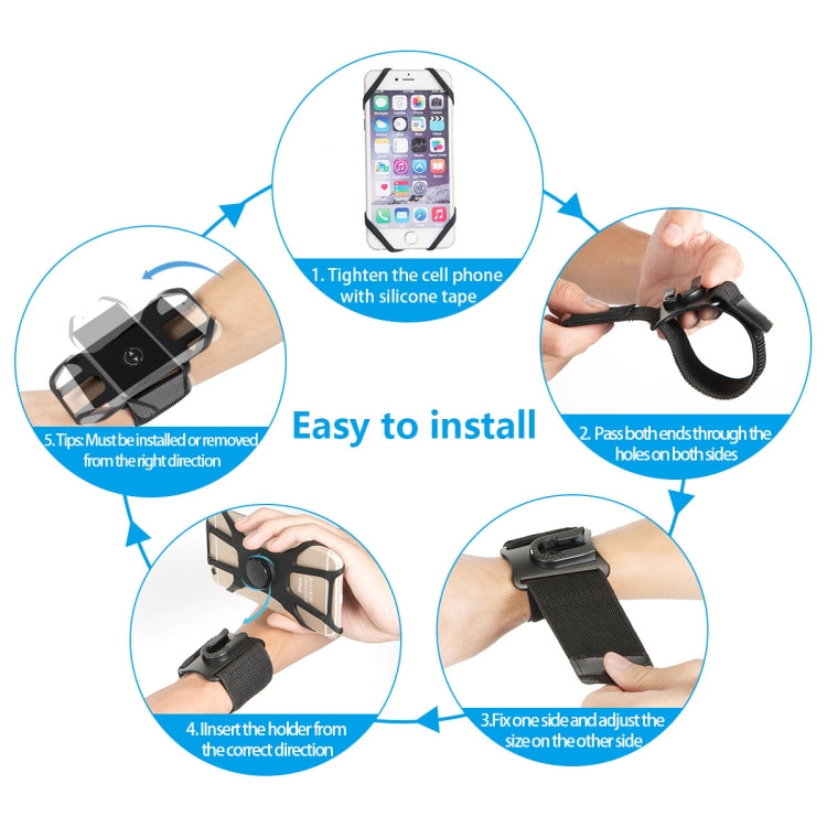 Detachable Rotating Arm Wristband Sports Mobile Phone Case  Suitable For 4.5-7 Inch Mobile Phones - More iPhone Cases by buy2fix | Online Shopping UK | buy2fix
